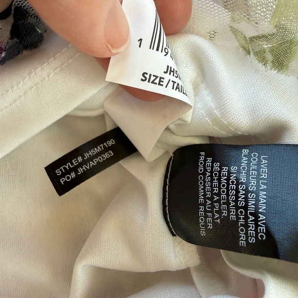 NWT Jessica Howard Floral Dress Pink Sheer Overlay Short Sleeve Elegant Size 16 - Picture 12 of 16